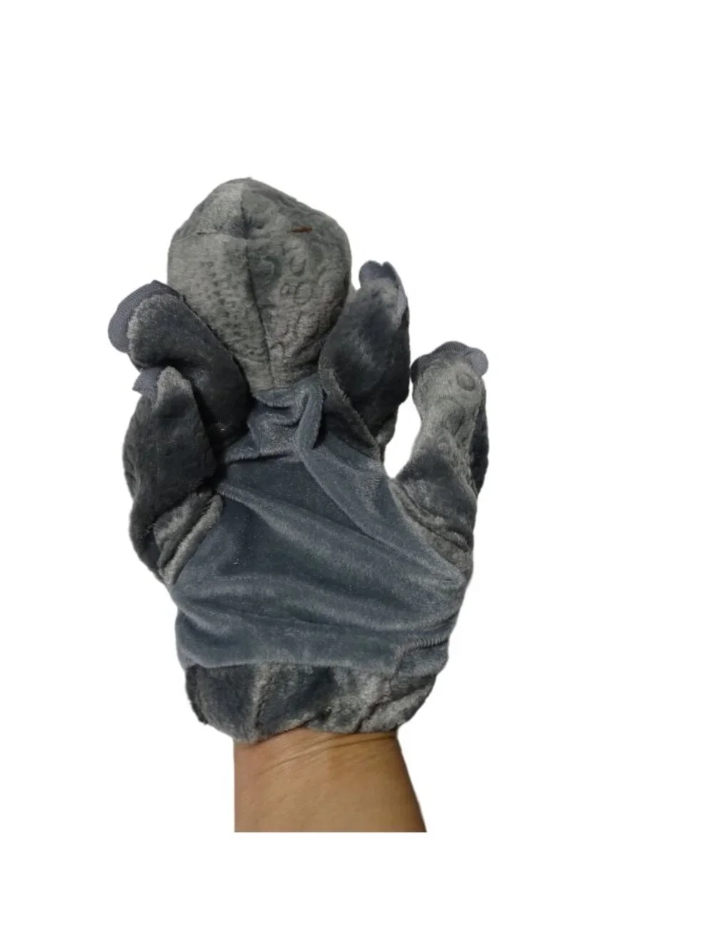 Dream Plush Dinosaur Hand Puppet Gray Plush Stuffed Animal Kids Toy 10 inch